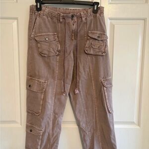 Free People Tahiti Cargo Pants in Beige